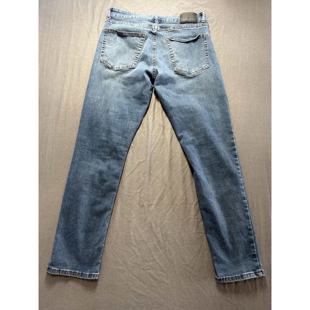 American Rag Men’s Skinny Slim Mid Rise Medium Wash Stretch Denim Jeans SZ 32x30
